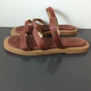 Frye Women's Faye Strappy Slide Cognac Sandal Size 10 Worn Once! M65